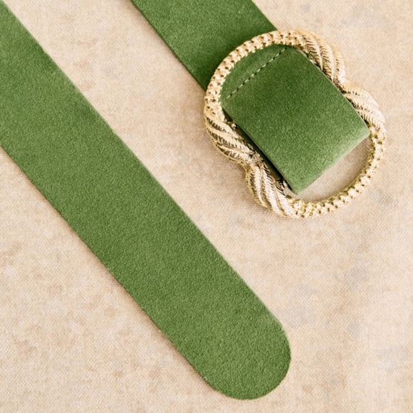 NWT Sézane Artemis Belt size 80 Apple Green - Picture 2 of 5